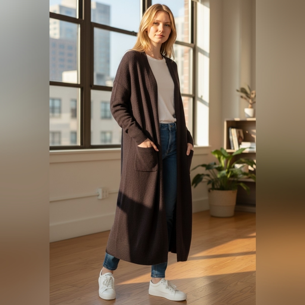 Elegant Black Long Cardigan for Women